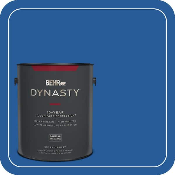 BEHR DYNASTY 1 gal. #P510-7 Beacon Blue Flat Exterior Stain-Blocking Paint & Primer