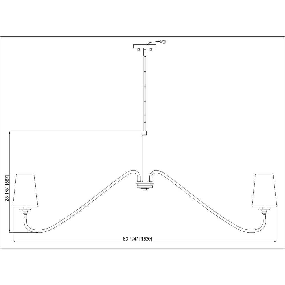 Gianna Matte Black 8-Light Chandelier with White Shades
