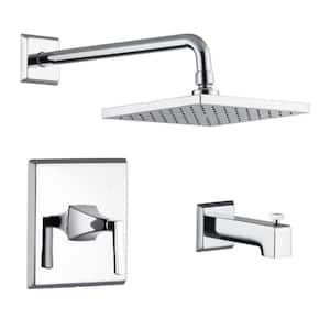 Lotto Single Handle 1-Spray Tub and Shower Faucet 1.8 GPM with Pressure Balance in. Polished Chrome (Valve Included)