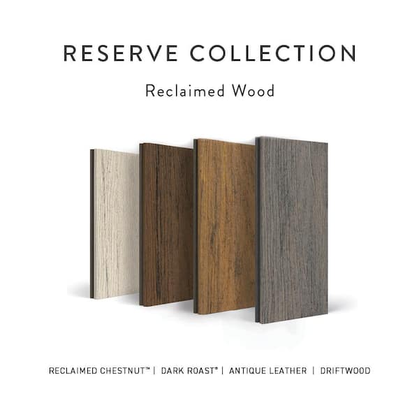 TimberTech Composite Reserve 1 in. x 6 in. x 1 ft. Grooved Driftwood Composite Sample (Actual: 0.94 in. x 5.36 in. x 1 ft)