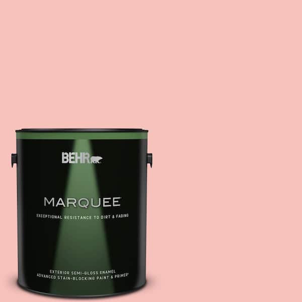 BEHR MARQUEE 1 gal. #160A-3 Pink Hydrangea Semi-Gloss Enamel Exterior Paint & Primer