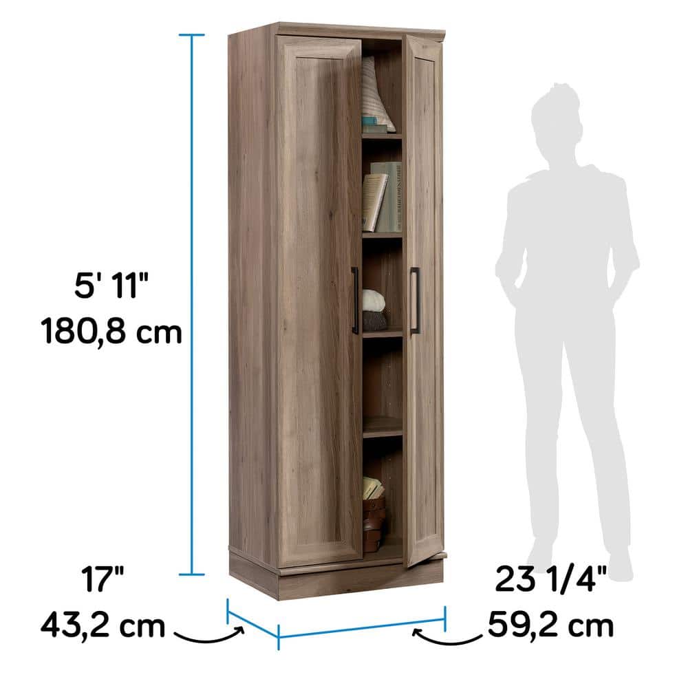 Salt Oak Freestanding Cupboard with Adjustable Shelving