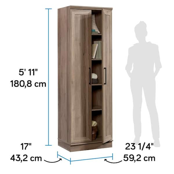 SAUDER HomePlus 23 in. Salt Oak Wide Storage Cabinet 422426 - The
