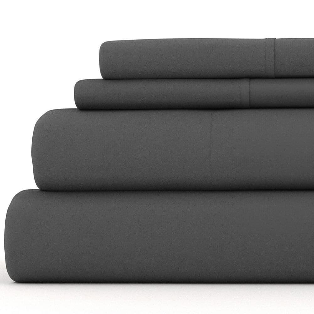 Premium 4-Piece Gray Ultra Soft Flannel Queen Sheet Set price history on PriceWatchPro