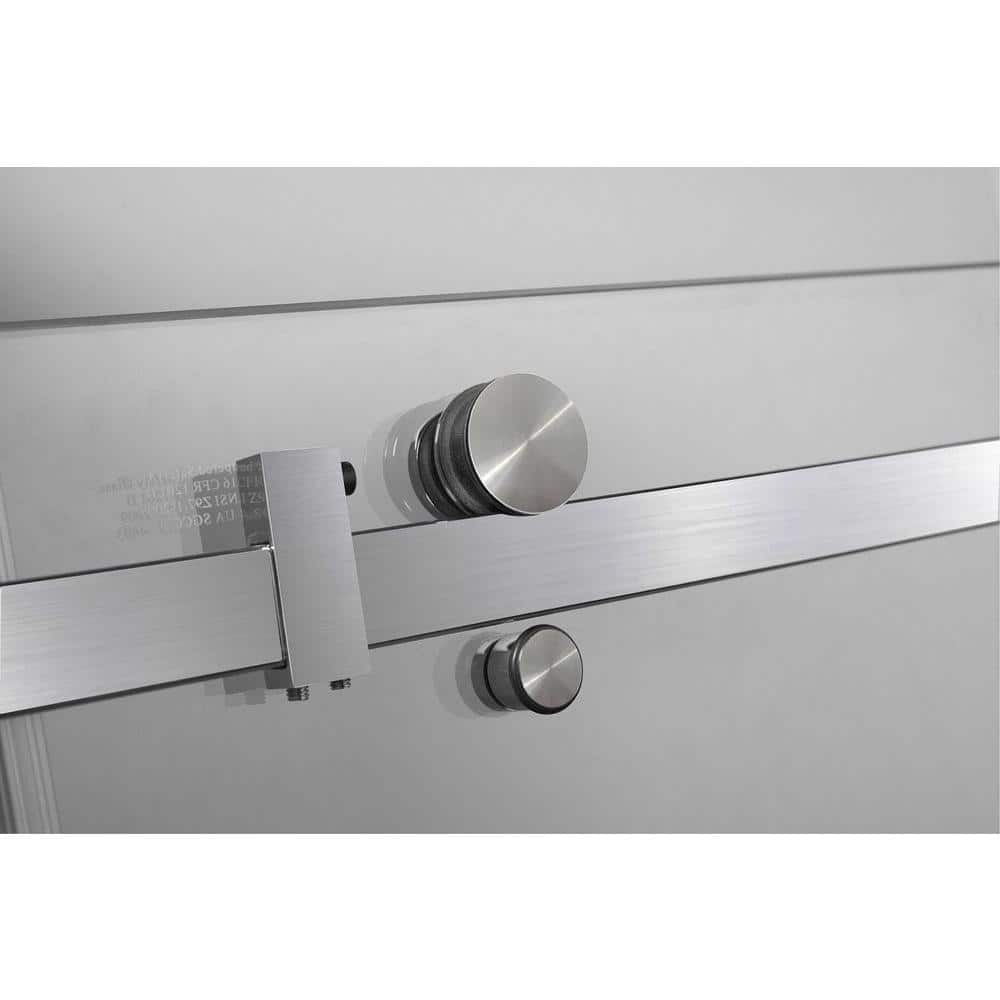 Moselle 60" Clear Tempered Glass Frameless Sliding Shower Enclosure