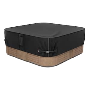 7.1 ft. x 7.1 ft. Outdoor Waterproof and Weatherproof HotTub Cover Heavy Duty Cover Protectors Protective CoverCap Black
