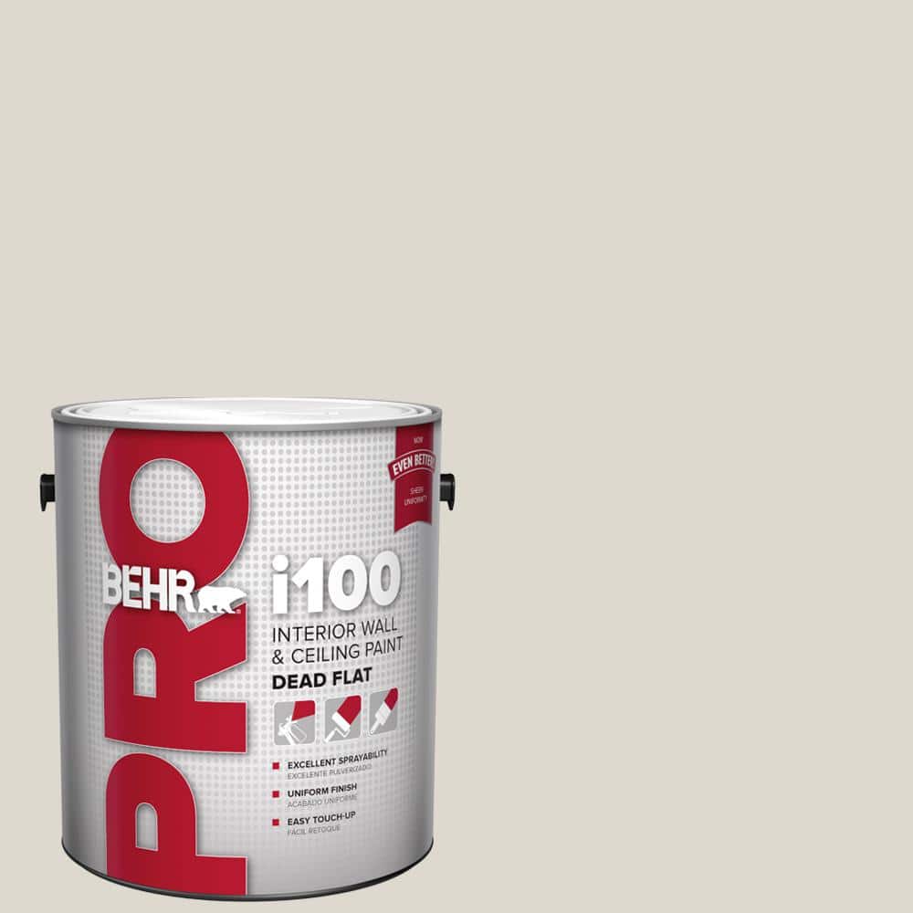BEHR PREMIUM PLUS 5 gal. #N270-1 High Style Beige Flat Low Odor Interior  Paint & Primer 105005 - The Home Depot