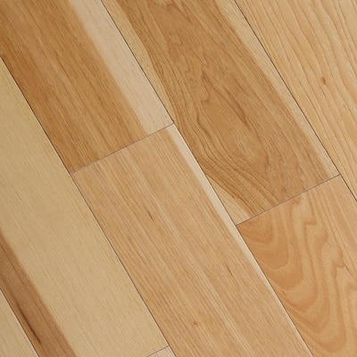 Wire Brushed Natural Hickory 3/8 in. T x 5 in. Wide x Varying Length Click Lock Hardwood Flooring (19.686 sq. ft. /case)