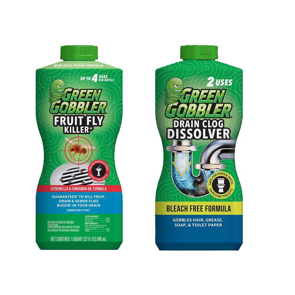Green Gobbler 32 oz. Fruit Fly and Drain Fly Killer with 22.5 oz