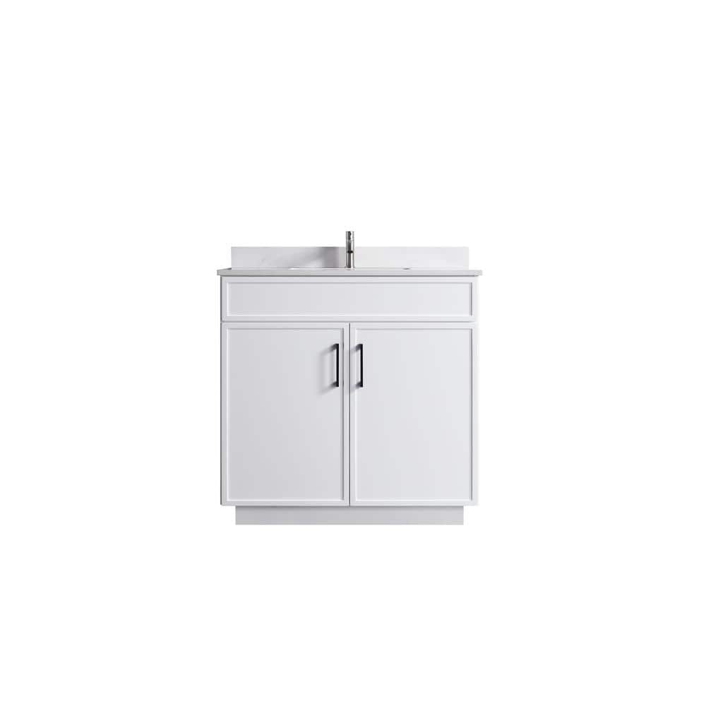 VSC 36in. W x 22in. D x 35in. H Single Sink Freestanding Bath Vanity in Whi