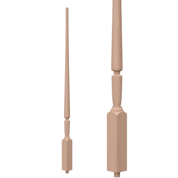 EVERMARK Stair Parts 39 in. x 1-3/4 in. 2015 Unfinished Red Oak Pin Top Wood Baluster for Stair Remodel