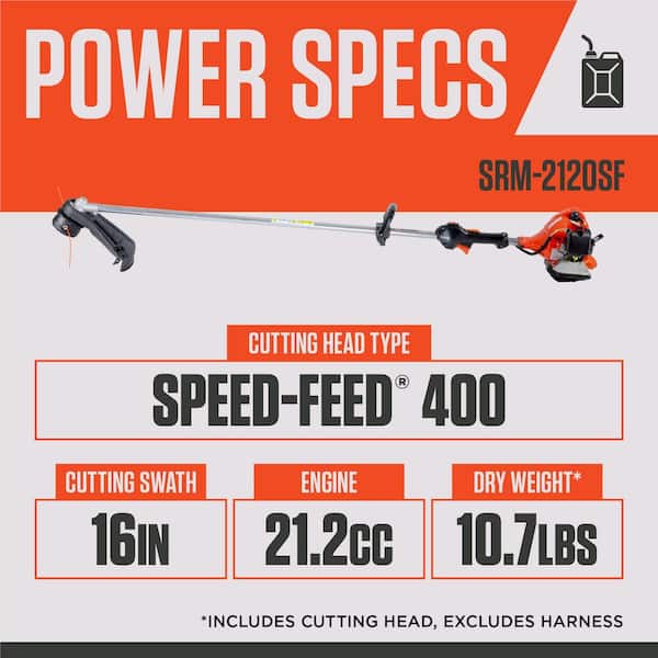 ECHO 21.2 cc Gas 2-Stroke Straight Shaft String Trimmer with Quick