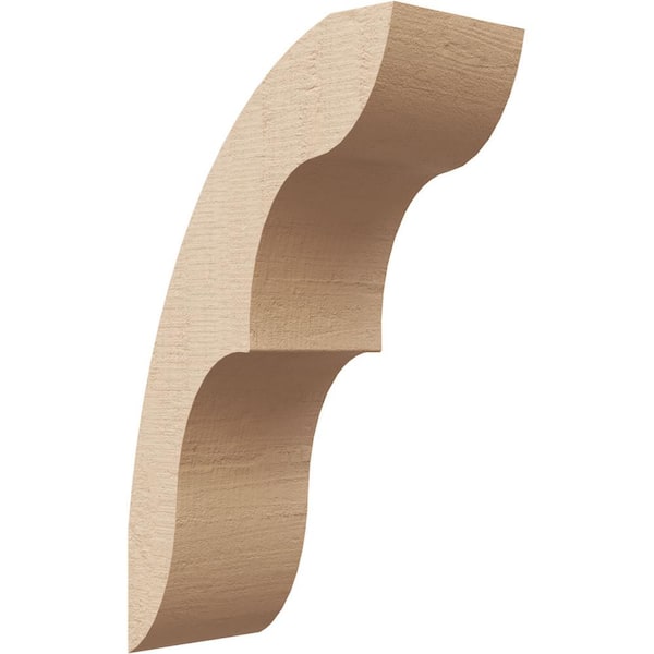 Ekena Millwork 3 in. x 10 in. x 6 in. Ozark Rough Cedar Woodgrain Timberthane Polyurethane Knee Brace, Primed