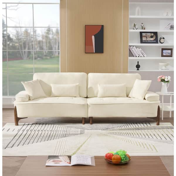 Olive Futon Velvet Accent Loveseat Sofa with Rose Gold Metal Feet