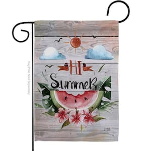 13 in. x 18.5 in. Hi Summer Double-Sided Garden Flag Summer Decorative Vertical Flags