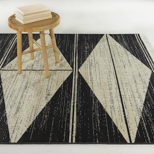 Maxine Charcoal 5 ft. x 7 ft. Geometric Area Rug