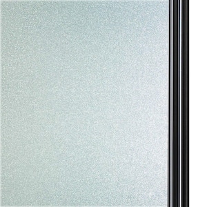 17.7 in. x 78.8 in. No Glue Self Static Removable Frosted Glass Privacy Window Film, Frosted Glass