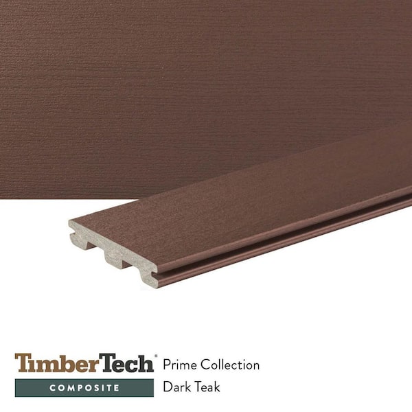 TimberTech Composite Prime 5/4 in. x 6 in. x 12 ft. Grooved Dark