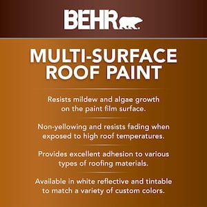 1 gal. #PPU18-03 Antique Tin Flat Multi-Surface Exterior Roof Paint