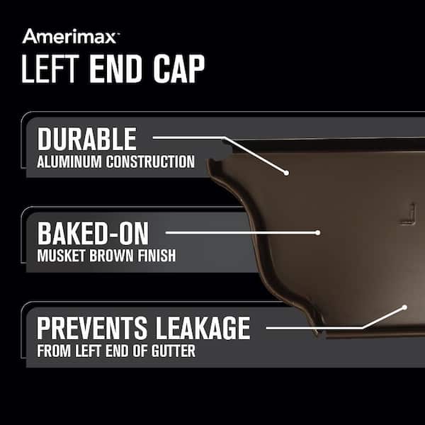5 in. Musket Brown Aluminum K-Style Left End Cap