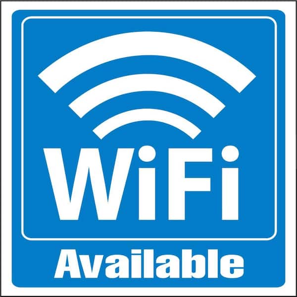 HY-KO 4 in. x 4 in. Vinyl Wi-Fi Available Sign