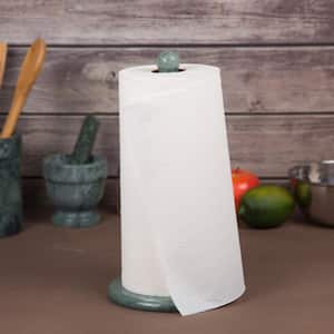 Natural Green Marble Deluxe Upright Paper Towel Holder Kitchen Towel Dispenser