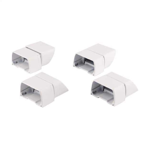 Rapid Rail Textured White Aluminum Stair Bracket Kit (4-Pack)