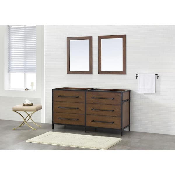 Home Decorators Collection Grandburgh 60 in. W x 22 in. D x 33 in. H Bath Vanity Cabinet without Top in Coffee Swirl