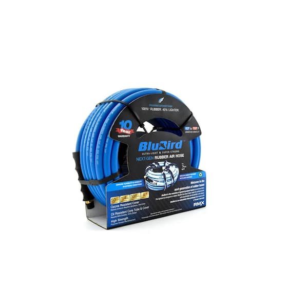 x 50 ft BluBird BB1450QC Quick-Connect Edition 1/4 in Rubber Air Hose 