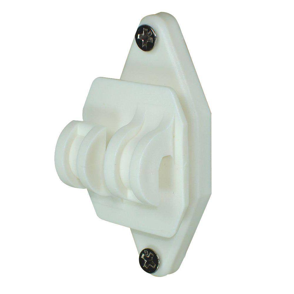Wood Post Nail-On Insulator for Hi-Tensile - White