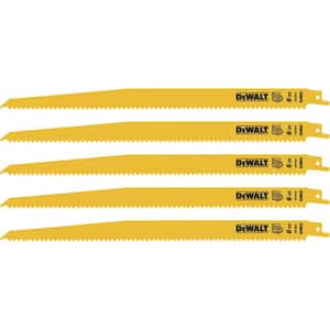 DEWALT FLEXVOLT 6 in. 6 TPI Bi-Metal Reciprocating Saw Blade Set 