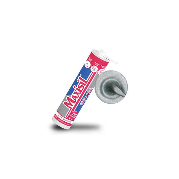 Glass Warehouse Maxisil 10.5 oz. Metallic (Aluminum) Standard Tube Kitchen and Bath Silicone Sealant Tube (Each)