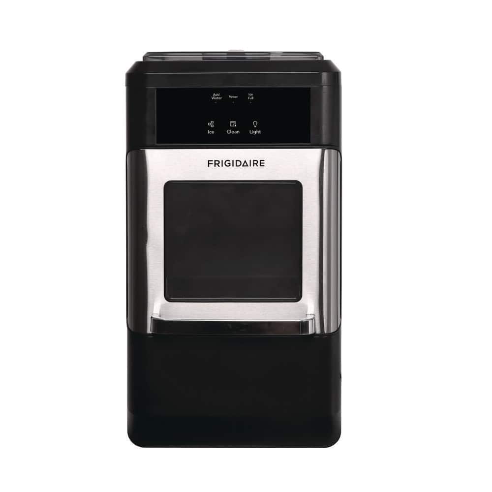 44 lbs. Freestanding Crunchy Nugget Ice Maker in Stainless Steel and Black
