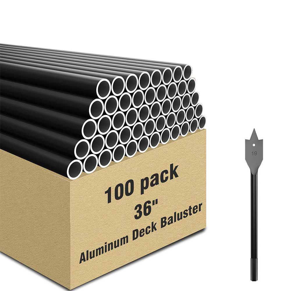 36 in. x 3/4 in. Black Aluminum Stair Railing Kit 100-Pack price history on PriceWatchPro