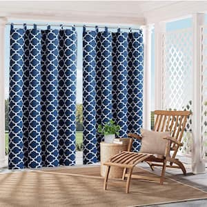 50 "x 120" Outdoor Waterproof Porch Curtains UV Ray Protected Fade Resistant and Mildew Resistant,Dark Blue (1 Panel)