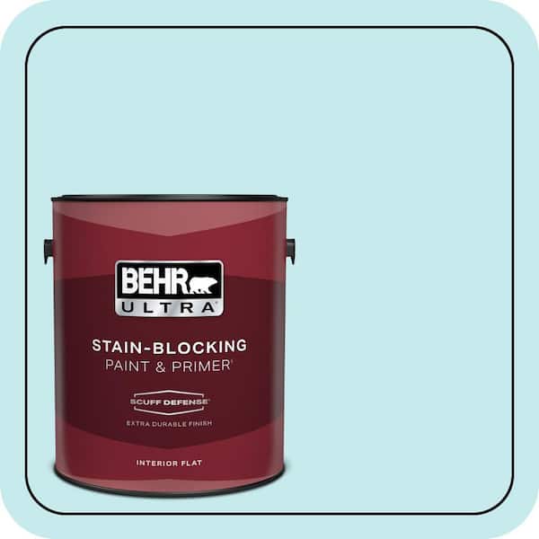 BEHR ULTRA 1 gal. #P470-1 Silent Breeze Extra Durable Flat Interior Paint & Primer