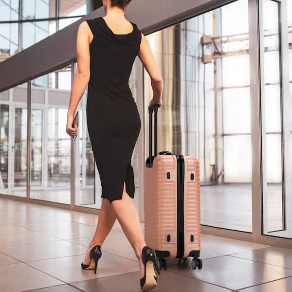 HIKOLAYAE 3 Piece Luggage Set Suitcase Spinner Hardshell