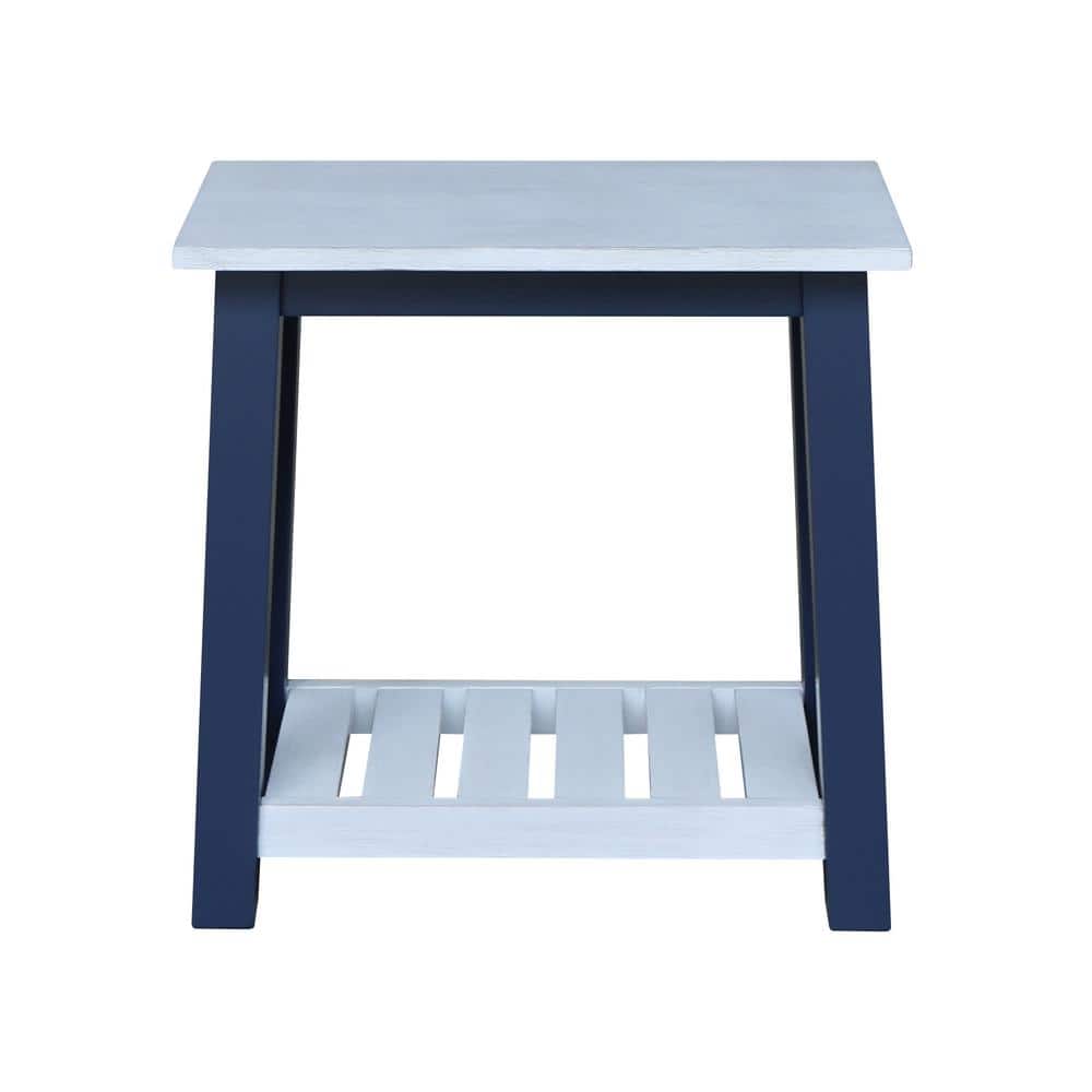 Surrey Blue/Chalk 24 in. H Solid Wood Accent Table price history on PriceWatchPro