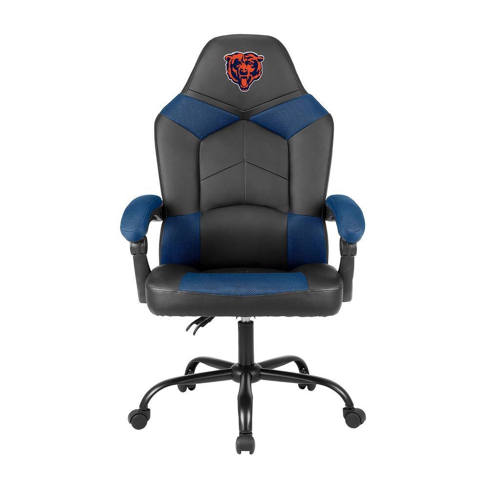 Chicago Bears Black Polyurethane Oversized Office Chair with Reclining Back