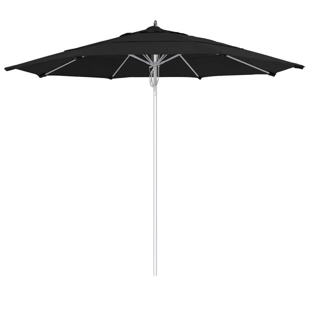 California Umbrella 11 ft. Silver Aluminum Commercial Market Patio