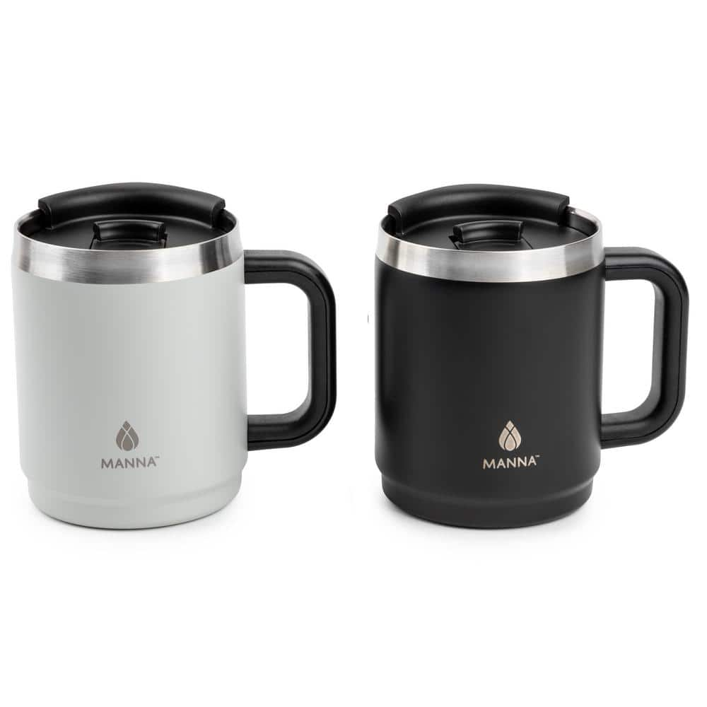 Gifts for Men or Women Stainless Steel Coffee Mug/Tumbler Black 14 Ounces