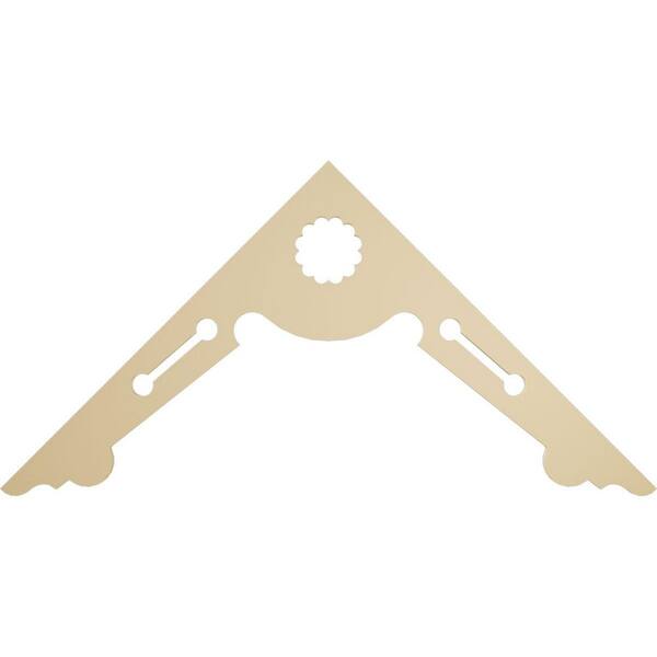 72 in. W x 36 in. H x 1 1/2 in. P (12/12) Pitch Cena Signature Urethane Gable Pediment, Primed Tan