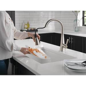 Lenta Single-Handle Pull-Down Sprayer Kitchen Faucet with ShieldSpray Technology SpotShield Stainless