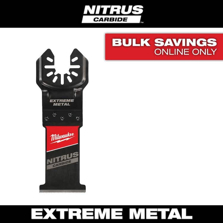 Milwaukee 1-3/8 in. Nitrus Carbide Universal Fit Extreme Metal Cutting Oscillating Multi-Tool Blade (1-Pack)