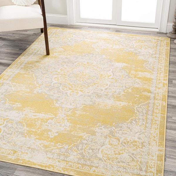 JONATHAN Y Loom Modern Strie' Black/Gray 5 ft. x 8 ft. Area Rug