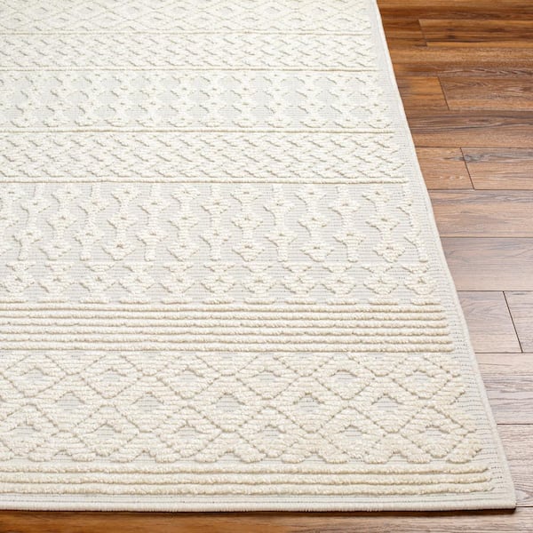Lyna Cream 8 ft. x 10 ft. Indoor Machine-Washable Area Rug