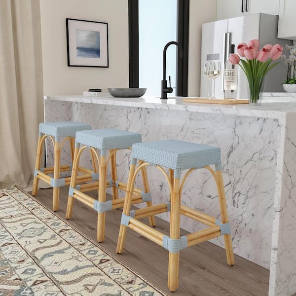 Blue backless counter stools new arrivals