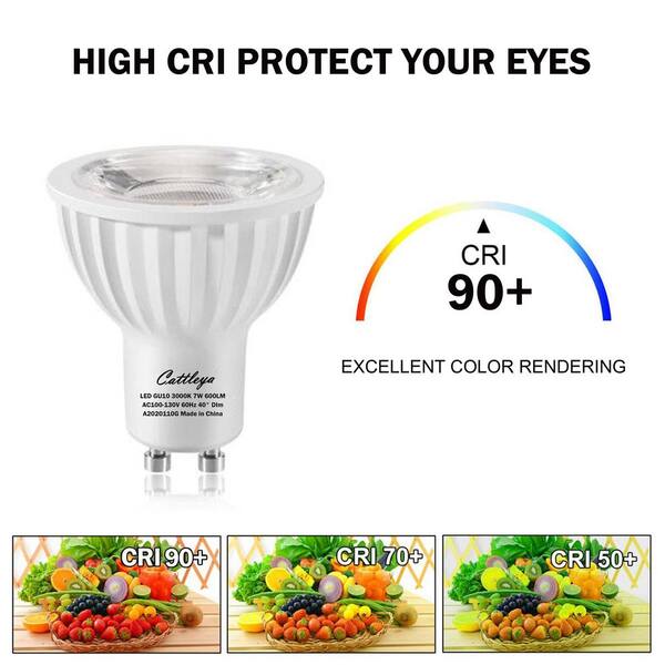 COLOUR GU10 HIGH EFFICIENCY LAMPS 18 x LEDs NON-DIMMABLE 30,000 HOURS 120° BEAM 