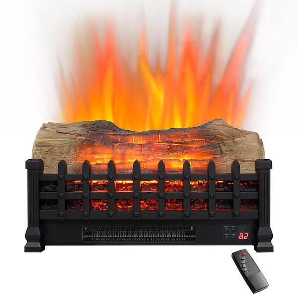 20 in. Electric Fireplace Insert, Free Standing Heater with 3D Log Set for Indoor Use