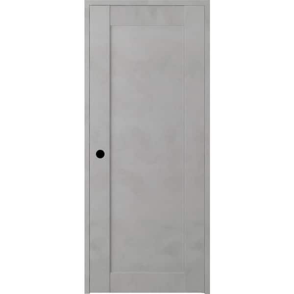 Belldinni Vona 07 24 in. x 80 in. Right-Handed Solid Core Light Urban Prefinished Textured Wood Single Prehung Interior Door